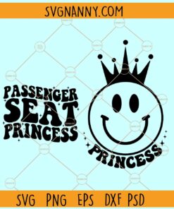 Passenger Seat Princess SVG, Wavy Letters Svg, Vacay Quote Svg, Trip Svg