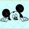 Peeking Mickey Mouse SVG, Mickey mouse svg, Disney mickey svg, Disneyland svg