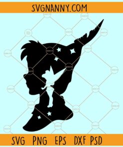 Peter Pan and Tinkerbell SVG, Peter Pan and Tinkerbell Silhouette SVG, Princess Tinkerbell SVG