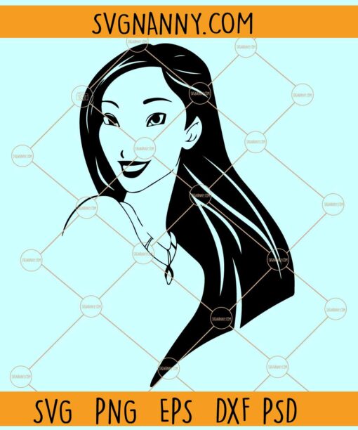 Pocahontas Disney Princess SVG, Princess Pocahontas SVG, Princess Outline svg