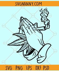 Praying hands weed SVG, stoner svg, weed lover svg, rolling tray svg, weed svg