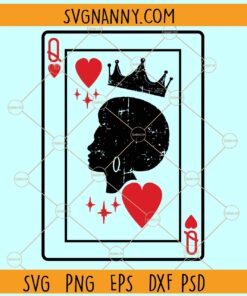 Queen of Spades svg¸ Card svg, Black Woman svg, Queen clipart svg, African American svg