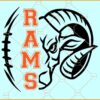Rams Football SVG, Rams svg, Rams Football team svg, School spirit svg, Rams  Mascots svg