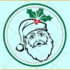 Santa Claus Christmas Design Svg, Christmas SVG, Mistletoe svg, Holy Berry svg