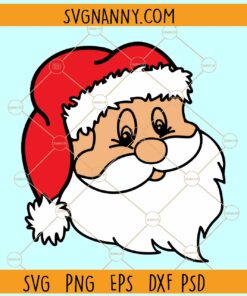 Santa Face SVG, Santa SVG, Santa Claus SVG, Christmas svg file, Christmas svg