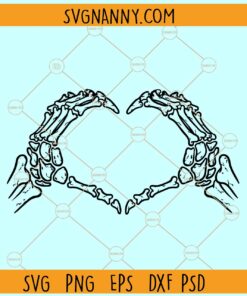 Skeleton Hand love sign SVG, Skeleton Hand Heart Svg, Skeleton Love SVG