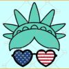 Statue of liberty with sunglasses svg, Statue of Liberty Svg, Lady Liberty svg