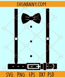 Suspenders with tie svg, Suspenders and Bow Tie SVG, Groomsman SVG Files