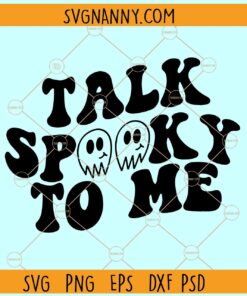 Talk spooky to me SVG, Smiley Faces svg, Halloween svg, Halloween Quote Svg, Halloween SVG