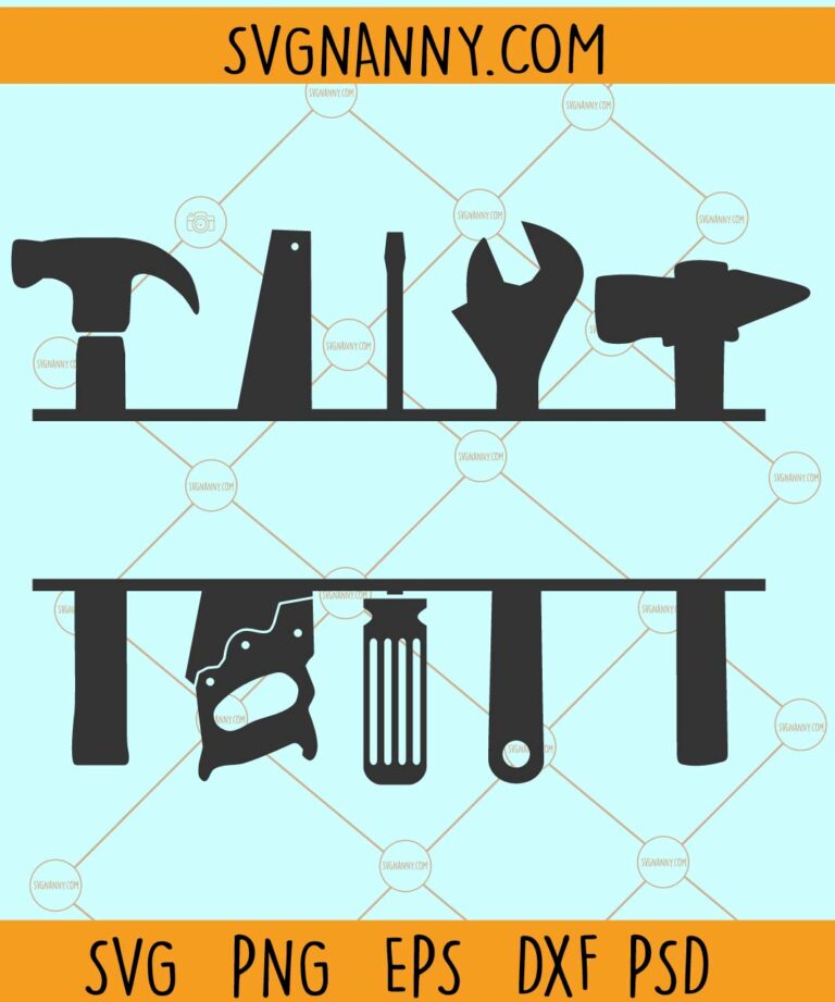 Tools Monogram Svg, Tools Monogram Frame Svg, Tools Name Frame Svg ...