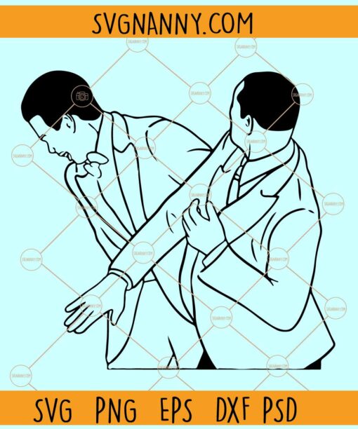 Will Smith Slaps Chris Rock Svg, Oscar Meme Will Smith Chris Rock Slapping Clipart svg