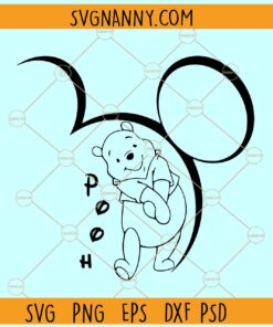 Winnie The Pooh Mickey ears SVG, Disney Mickey Mouse Winnie Pooh Svg, Winnie Pooh Svg