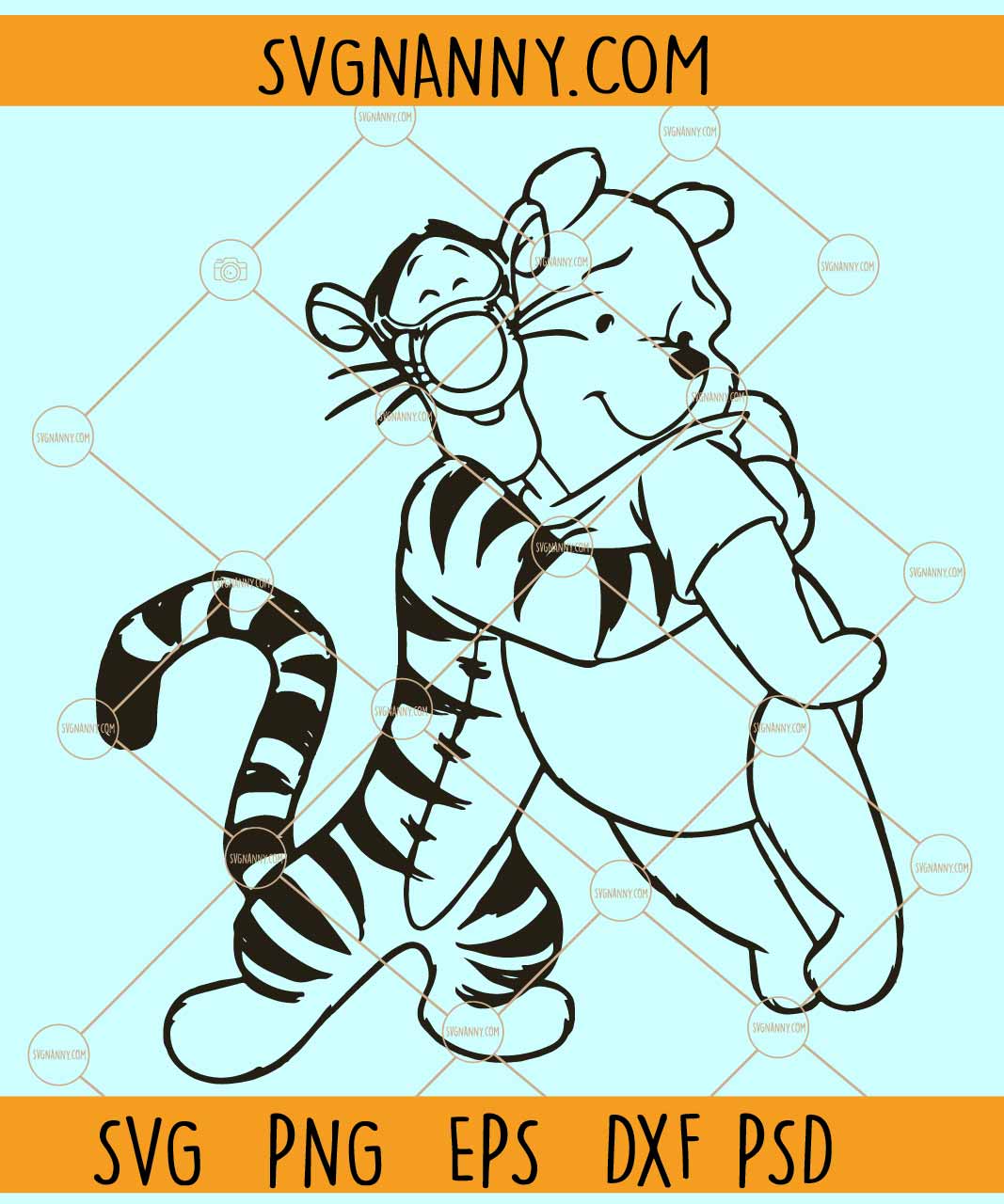 winnie the pooh and tigger hugging