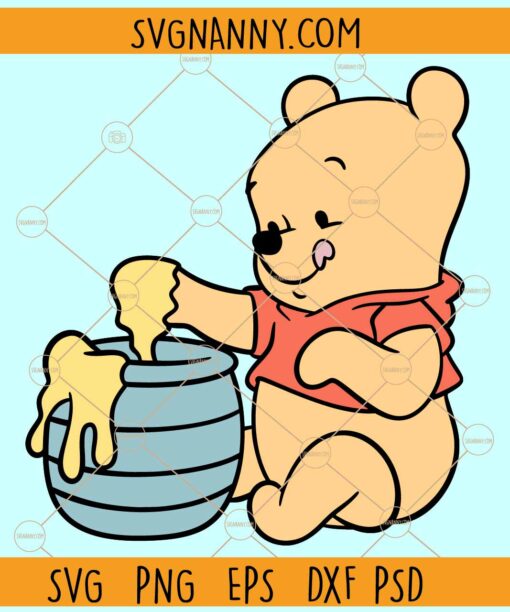 Winnie the pooh baby SVG, Bear Winnie The Pooh Svg, Disney Character svg