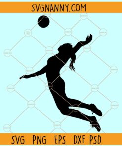 Women Spiking Volleyball SVG, Women Spiking Volleyball Silhouette SVG, Volleyball Silhouette svg