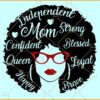 AFro woman mother’s day  SVG, Mother’s Day svg, Afro woman svg, Afro Hair svg, fro Woman Svg