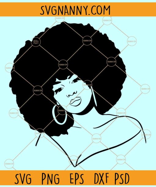 Afro woman svg, Afro Hair svg, fro Woman Svg, Black Queen Svg, Afro Queen Svg