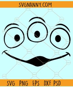 Alien Face Toy Story SVG, Alien Face svg, Three Eyed Boy Svg