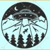 Alien abduction clipart svg, Alien Svg, Alien Sticker svg, Ufo Svg, Alien Outline svg