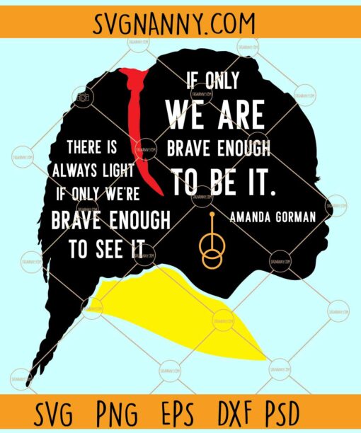 Amanda Gorman svg, Amanda Gorman silhouette svg, Amanda Gorman Clipart svg