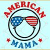 American mama smiley svg, 4th July SVG, USA Sunglasses svg, America svg