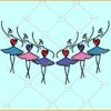 Ballerinas set svg, Ballerina dancers svg, Ballerina svg, Ballet dancers svg