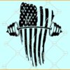 Barbell distressed American flag svg, 4th of July Svg, Fourth of July svg