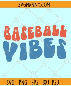 Baseball vibes wavy letters svg, baseball vibes svg, baseball mom svg, baseball mom shirt svg