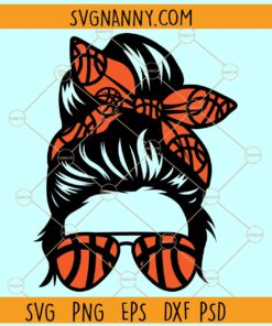 Basketball messy bun svg, Basketball Mom Svg, Basketball Mom Life Svg, Mom Life Svg