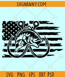 Bass fishing American flag svg, Fishing USA Flag svg, American Fisherman svg