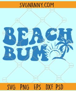 Beach Bum SVG, Retro font svg, Palm tree svg, Sunshine svg, Summer Vibes Svg, Beach Vibes Svg