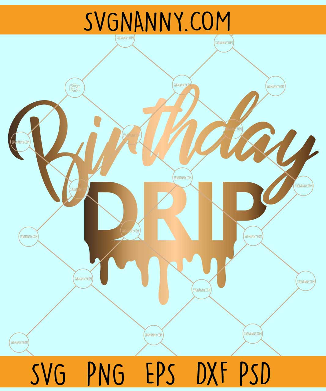 Birthday Drip SVG Design