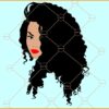 Black woman Afro hair with red lipstick svg, Afro Woman svg, Black Woman svg