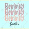 Bunny babe retro svg, Stacked Easter svg, Easter svg, Easter bunny svg, Easter sign svg