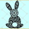 Bunny mandala svg, Bunny clipart svg, Easter Bunny svg, Floral Bunny svg, Cute bunny svg