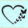 Butterfly heart svg, Heart Butterfly Svg, Love Butterfly Svg, Heart Svg