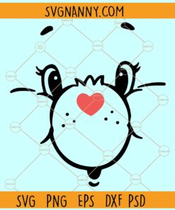 Care bear face SVG, Care bears SVG, Bear svg, Bear Care svg, Happy bear svg