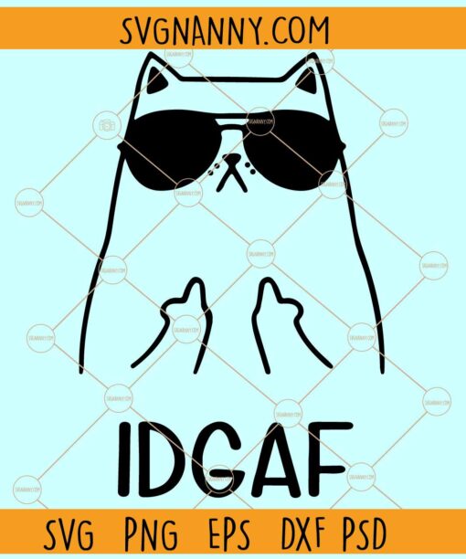 Cat IDGAF svg, IDGAF Cat Svg, Cat svg, Funny Cat Lover Gift svg, Vet Tech Life svg