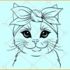 Cat with bandana svg, Cute cat svg, Cat svg, Cat mama svg, Pet svg
