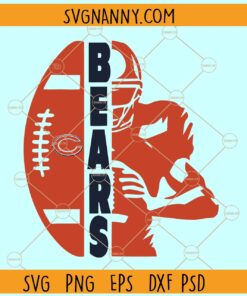 Chicago football split player name frame svg Chicago bears svg, Chicago football svg