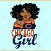 Chicago girl svg, Chicago Football svg, Football Team svg, Football fan svg
