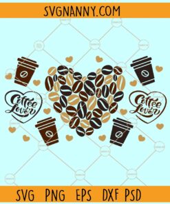 # Coffee lover Starbucks libbey can glass wrap svg, Can Wrap svg, Libbey Wrap svg