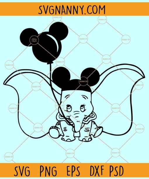 Disney Baby Elephant SVG, Disney Dumbo Baby Elephant SVG, Dumbo Elephant SVG