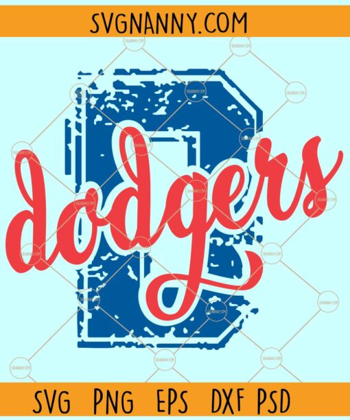 Dodgers football distressed svg, LA-Dodgers Baseball Team Svg, LA-Dodgers Svg, L-A-Dodgers svg