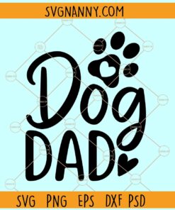 Dog dad with paw print svg, Dog dad svg, Do svg, Dog lover svg, Dog lover shirt svg