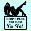 Don't Park Too Close I'm Fat SVG, Thick Curvy Mudflap Woman Svg
