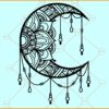 Dream catcher moon svg, Dream catcher svg, boho svg, moon child svg