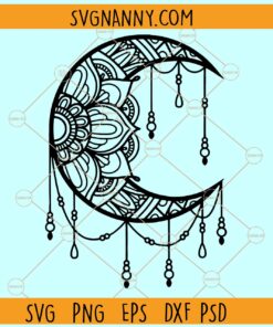 Dream catcher moon svg, Dream catcher svg, boho svg, moon child svg