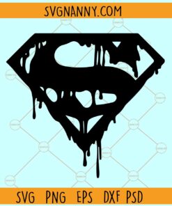 Dripping superhero logo SVG, Superman Logo Svg, Dripping Superman Logo Svg