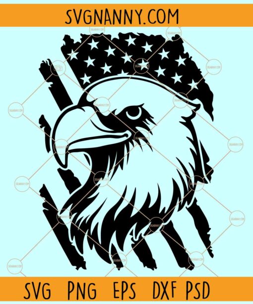 Eagle distressed American flag svg, Distressed American Eagle Flag svg